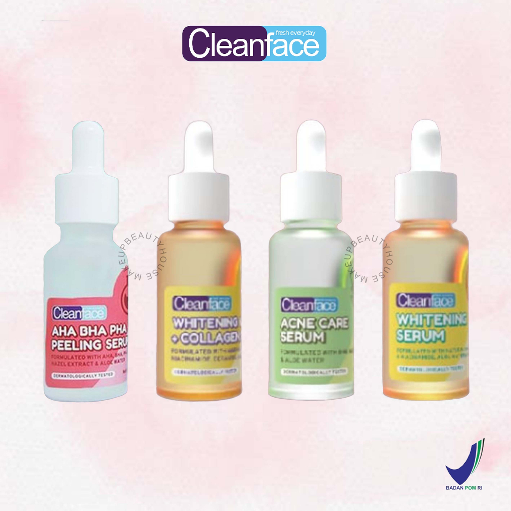 Jual CLEANFACE Serum 20ml - Acne Care | Whitening Gold Collagen | AHA ...