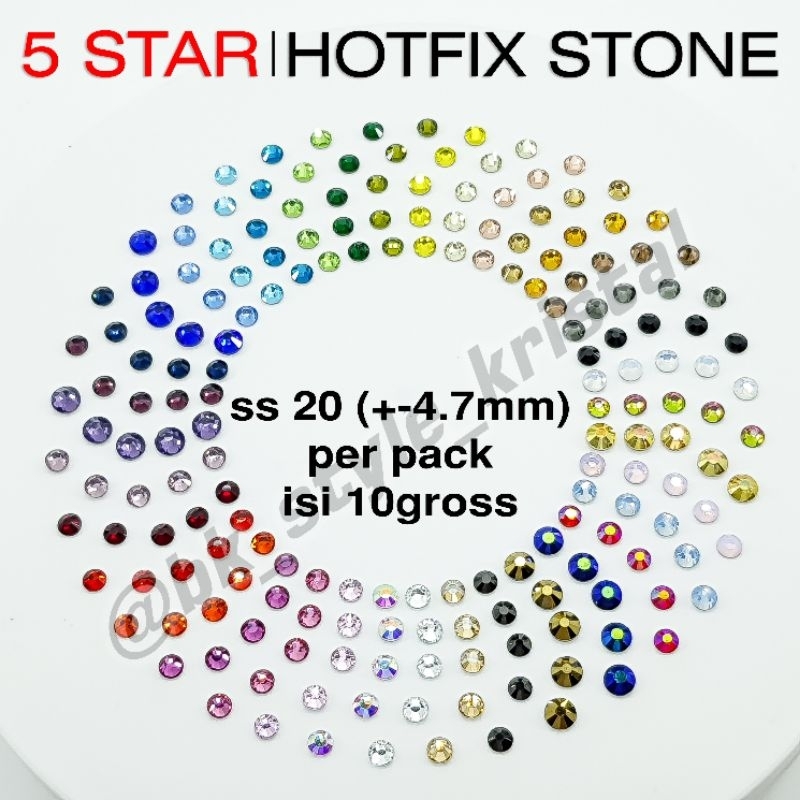 Jual 5 STAR HOTFIX ss20 per pack (isi 10gross) | Shopee Indonesia