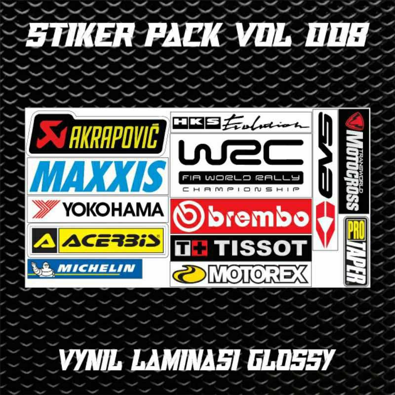 Jual STIKER RACING SPONSOR PACK VIRAL VOL 8-11 | Shopee Indonesia
