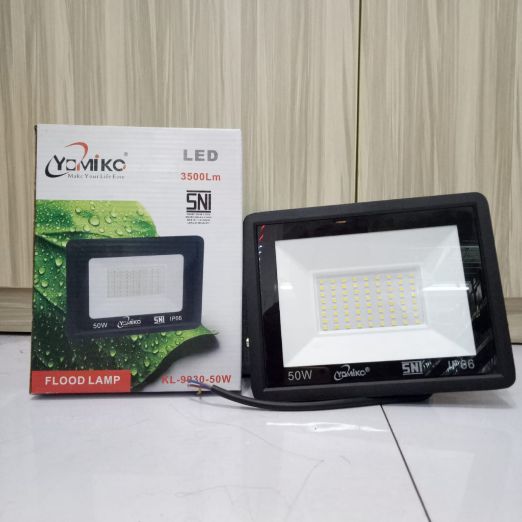 Jual LED Sorot Lampu Baliho Flood Led Yomiko 50W Putih / Kuning ...