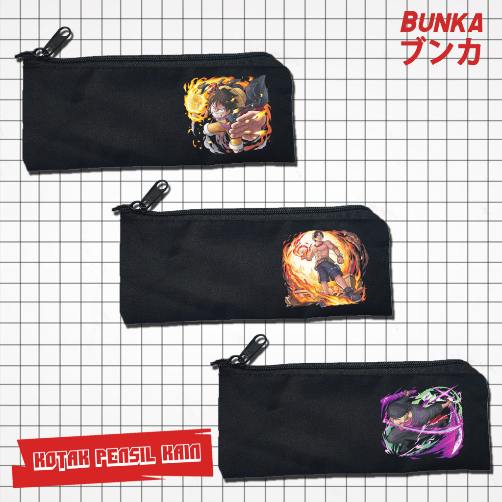 Jual Pouch Tempat Pensil Anime One Piece Action A Murah Bahan Kain