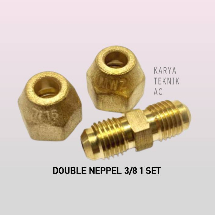 Jual DOUBLE NEPPEL AC 3/8 | Shopee Indonesia