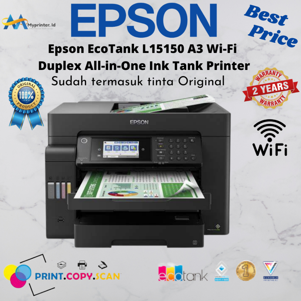 Jual Epson EcoTank L15150 A3 Wi-Fi Duplex All-in-One Ink Tank Printer ...
