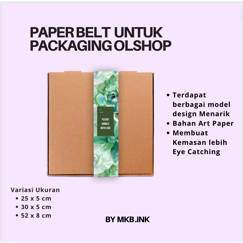 Jual Paper Belt Paper Sleeve Label Segel Box Packaging Sleeve