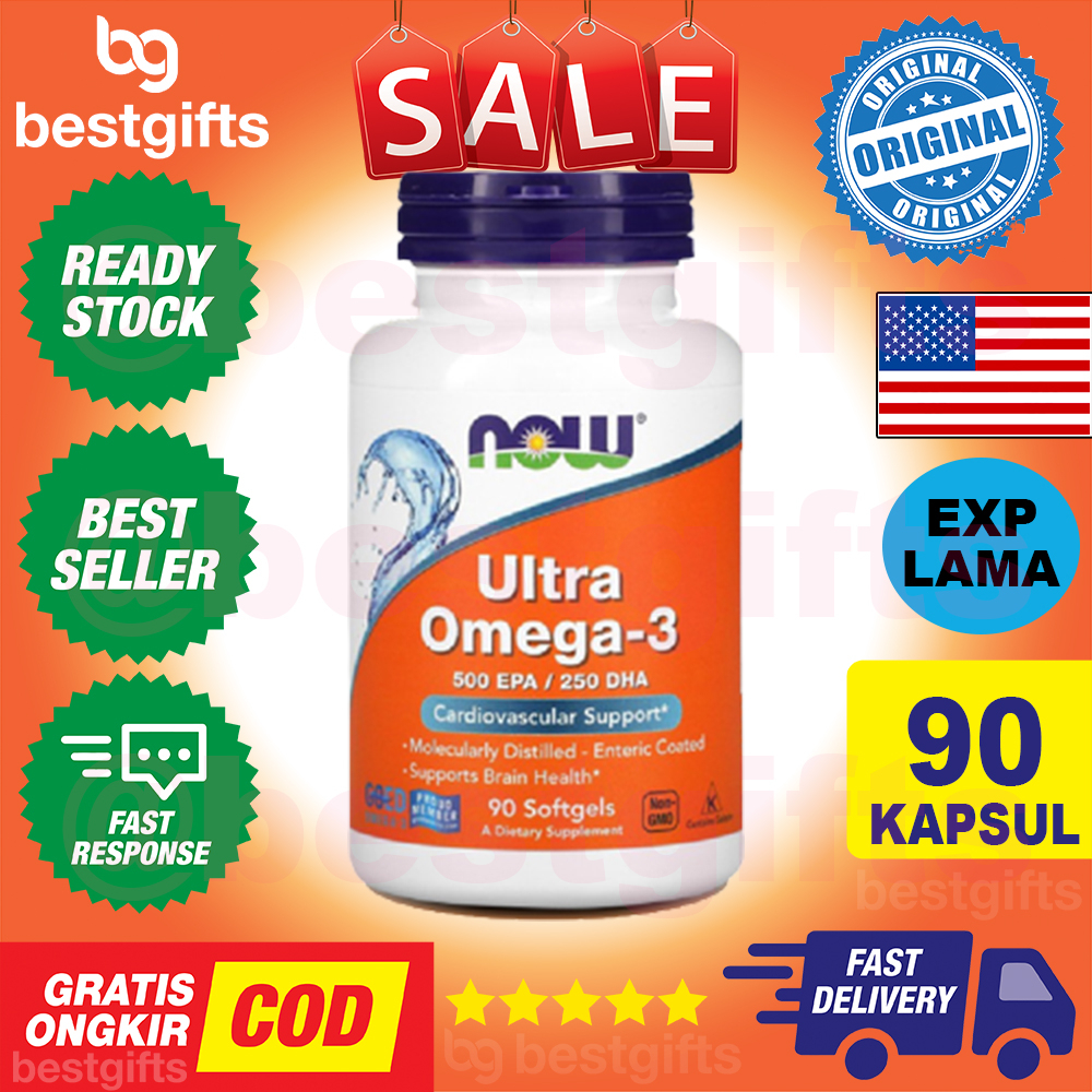 Jual NOW ULTRA OMEGA 3 FISH OIL 500 EPA/250 DHA SUPLEMEN MINYAK IKAN ...