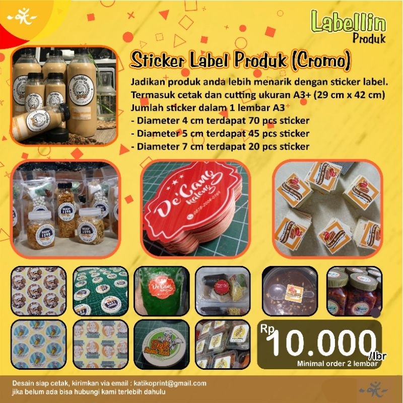 Jual Sticker label kemasan makanan minuman | Shopee Indonesia