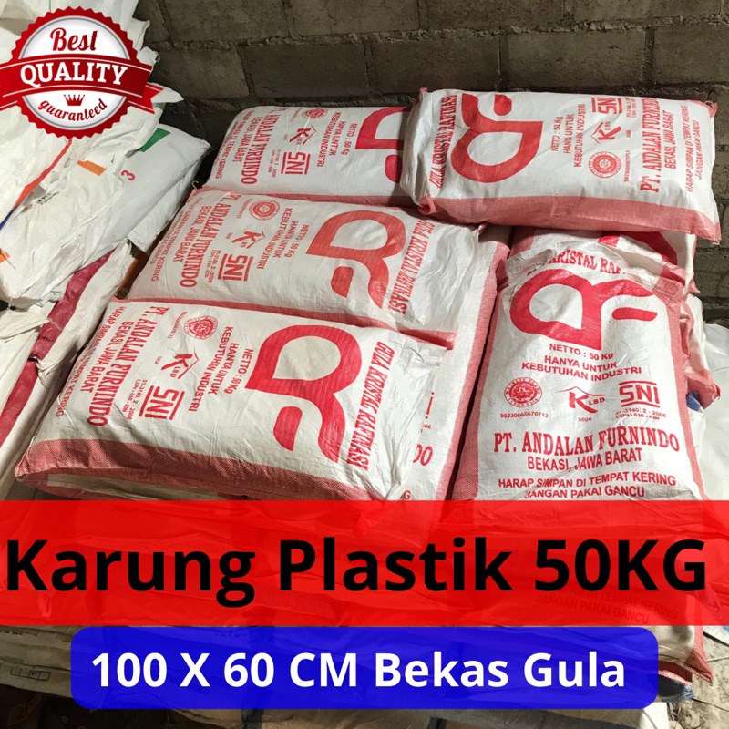 Jual Karung Plastik 50kg Karung Gula Bekas 100 X 60 Cm Shopee Indonesia