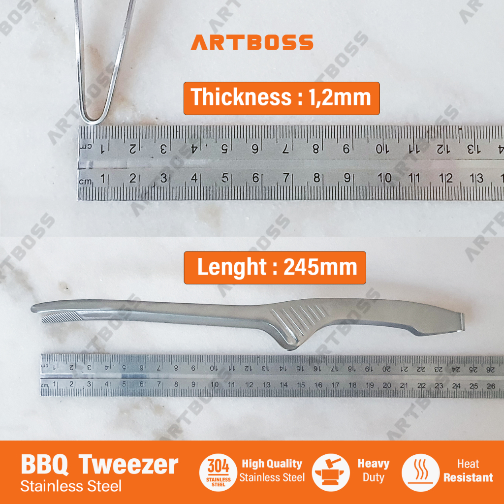 Jual ARTBOSS BBQ Capitan Daging Stainless Steel 304 Pinset Tongs ...