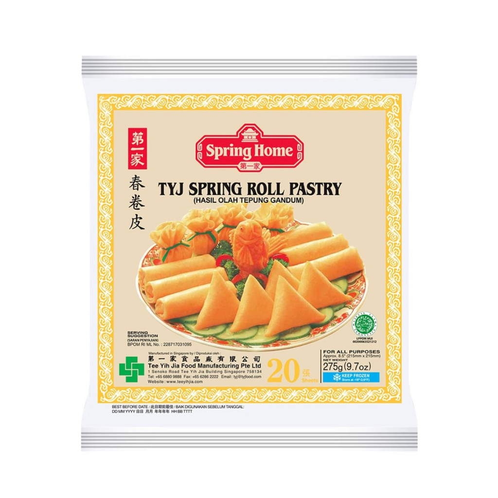 Jual Spring Home Tyj Spring Roll Pastry Kulit Lumpia 8,5 Inch | Shopee ...