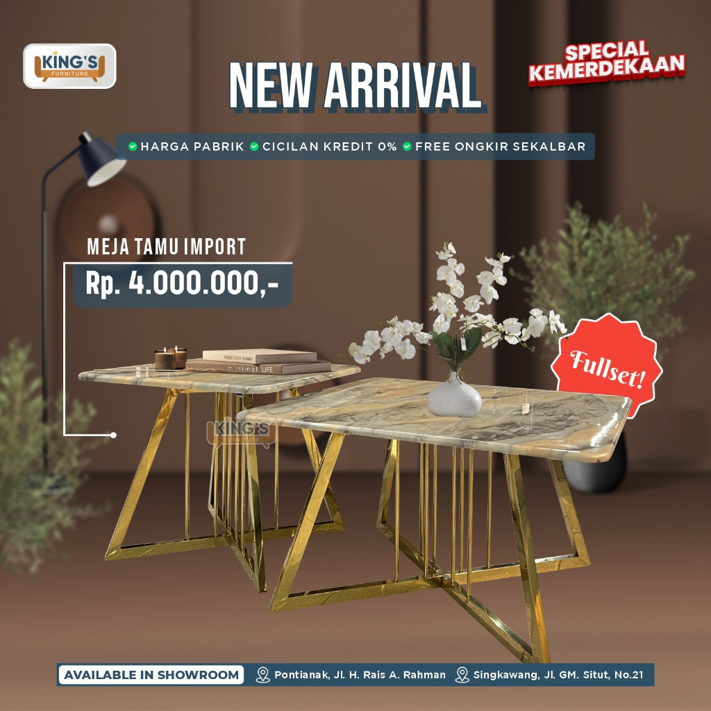 Jual MEJA TAMU 3IN1 GOLD - MEJA RUANG TAMU - MEJA SOFA - LIVING ROOM ...
