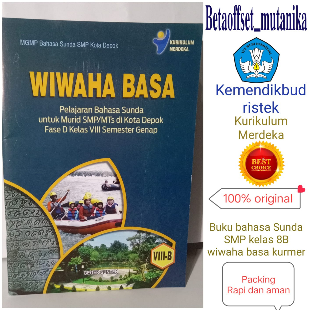 Jual Buku bahasa sunda smp kelas 8B wiwaha basa kurikulum merdeka ...