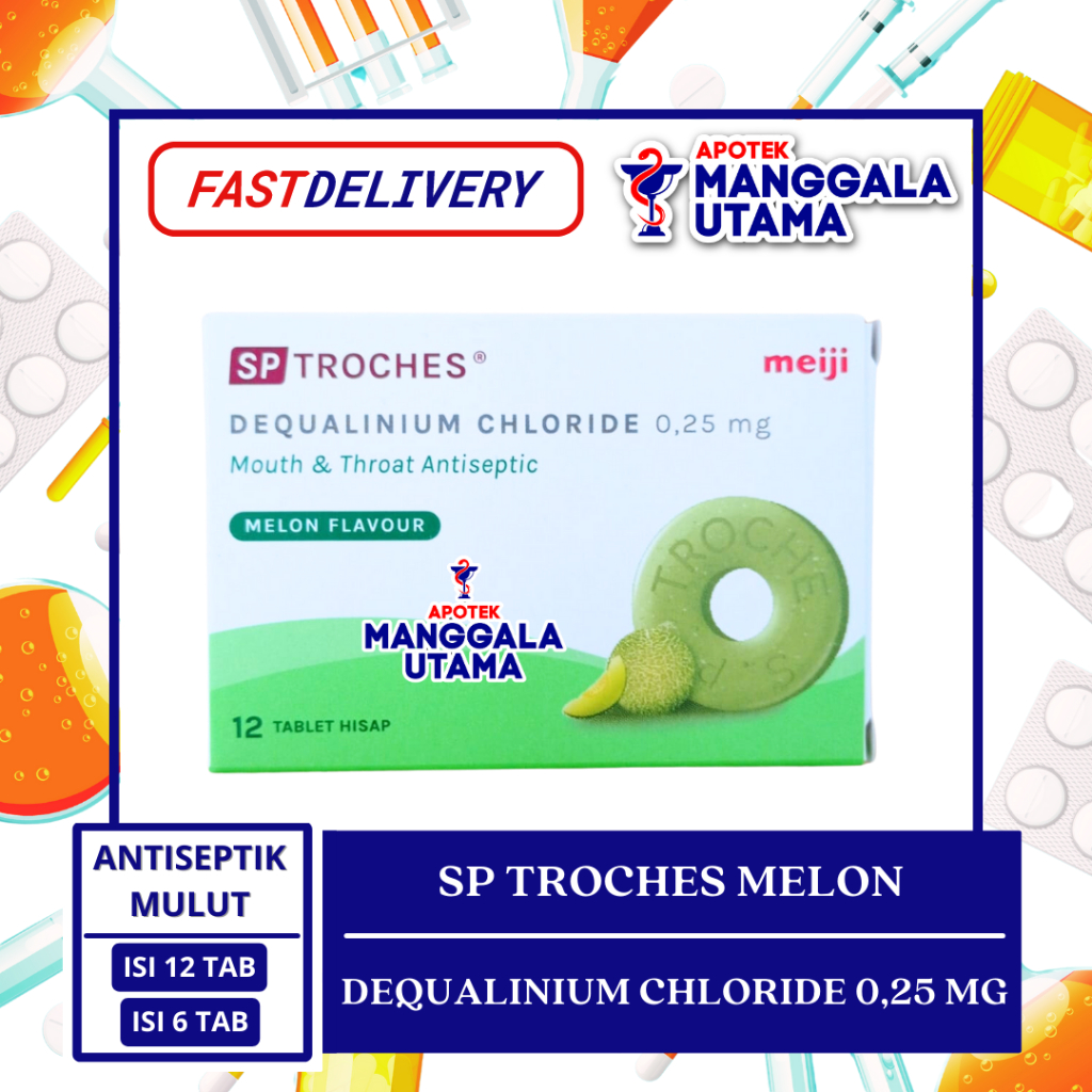 Jual SP TROCHES MELON PER STRIP ISI 6 TABLET/ 12 TABLET | Shopee Indonesia