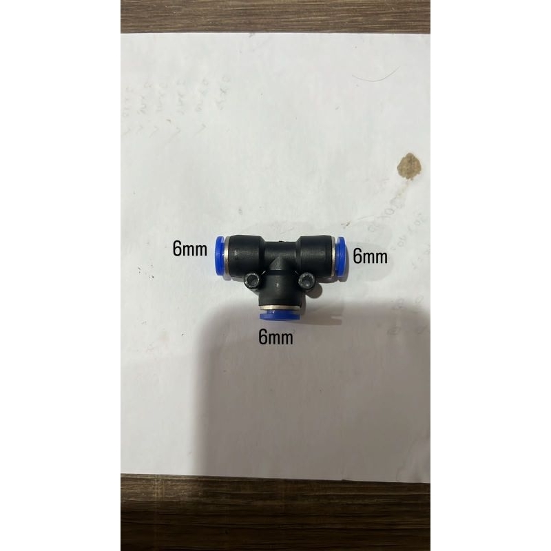Jual Neppel Selang PU pneumatic T Tee 4mm 6mm 8mm 10mm 12mm 16mm ...