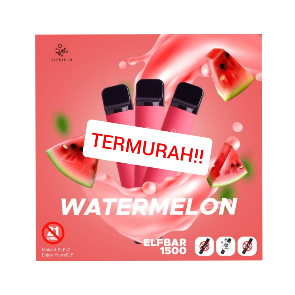 Jual ELFBAR 1500 PUFFS WATERMELON / ELF BAR 1500 DISPOSABLE POD FRESH ...