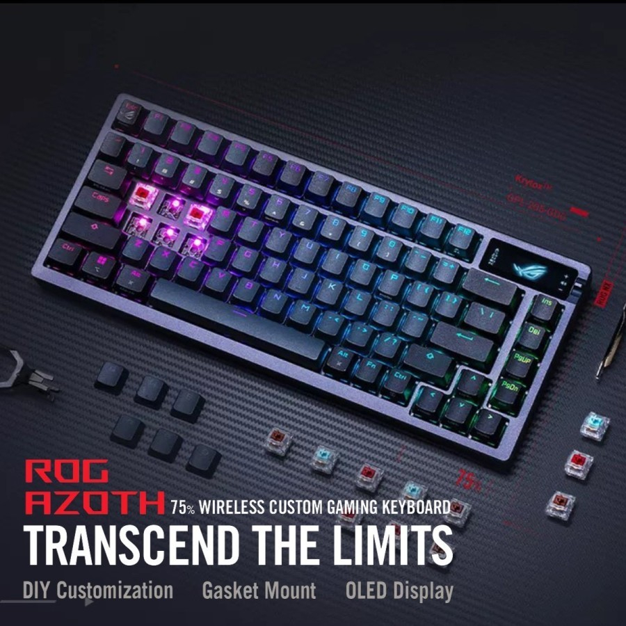 Jual ASUS ROG Azoth 75 Wireless DIY Custom Gaming Keyboard - Red Switch ...