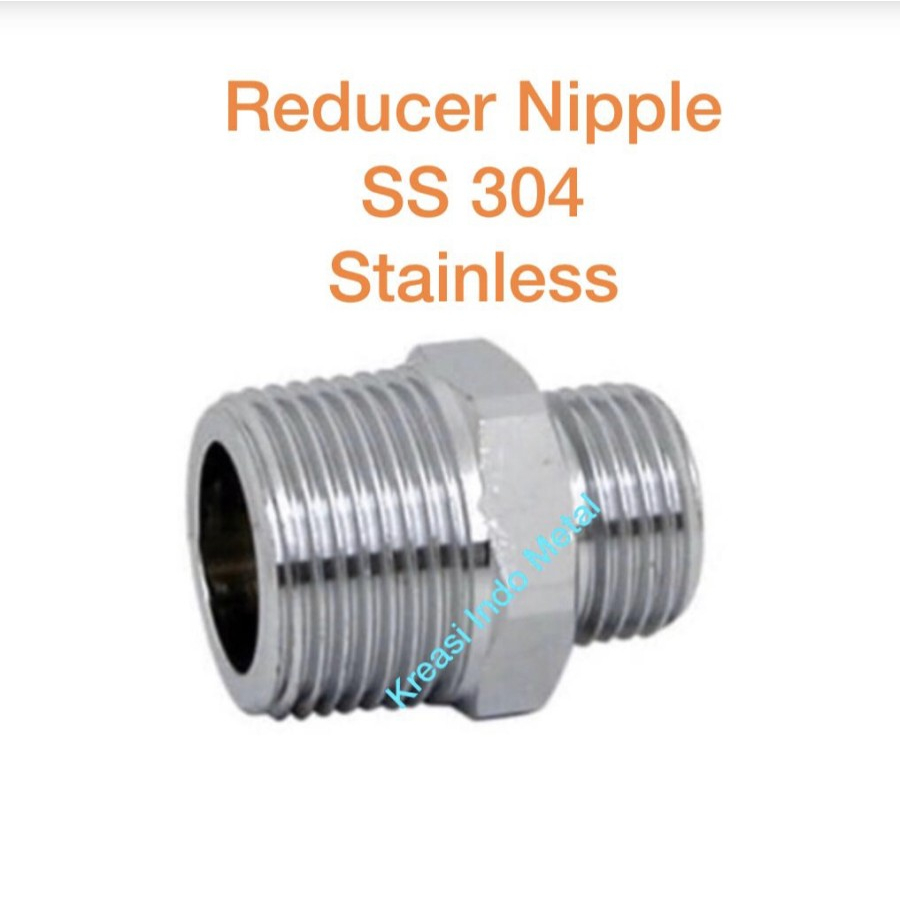 Jual Reducer nipple 1 x 3/4 (reducing nepel) stainless 304 nipel SS304 ...