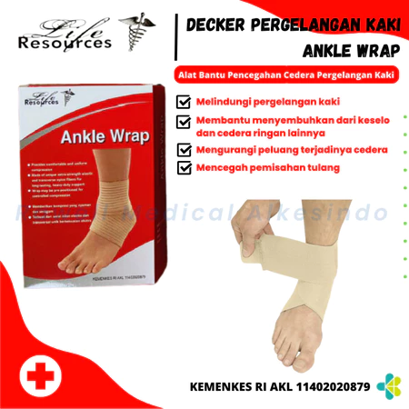 Life Resources Ankle Wrap dengan model deker pergelangan kaki lilit