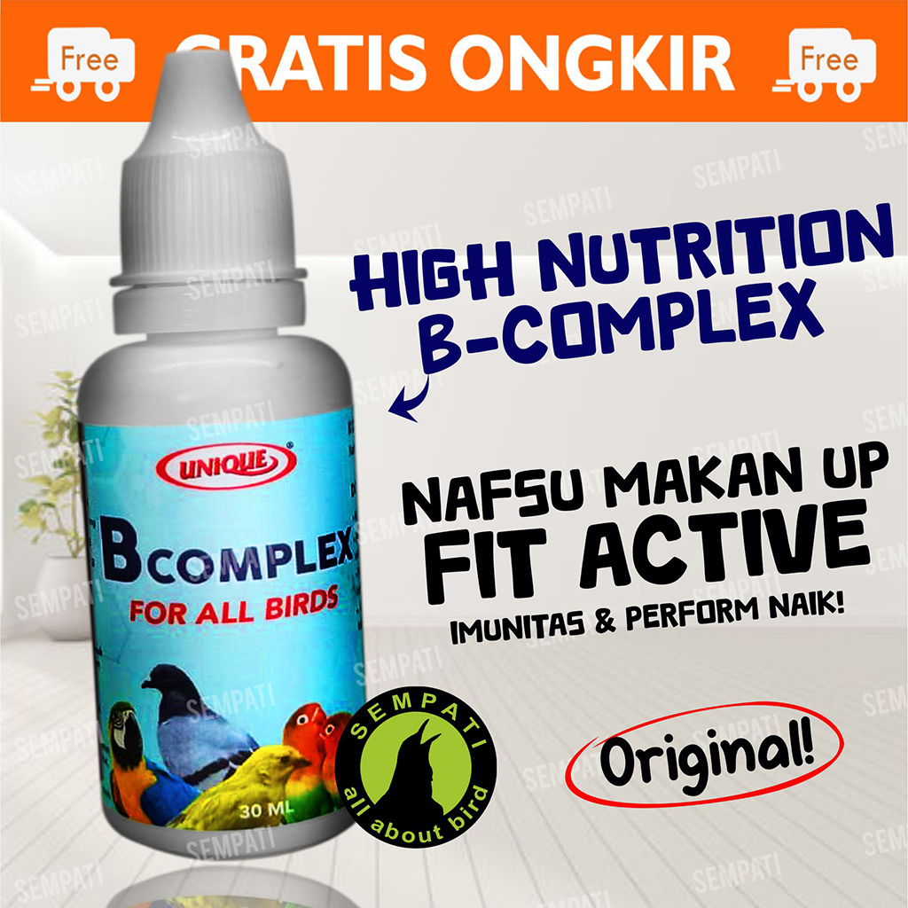 Jual Vitamin Burung B Complex Cair 30 Ml Obat Penambah Nafsu Makan ...