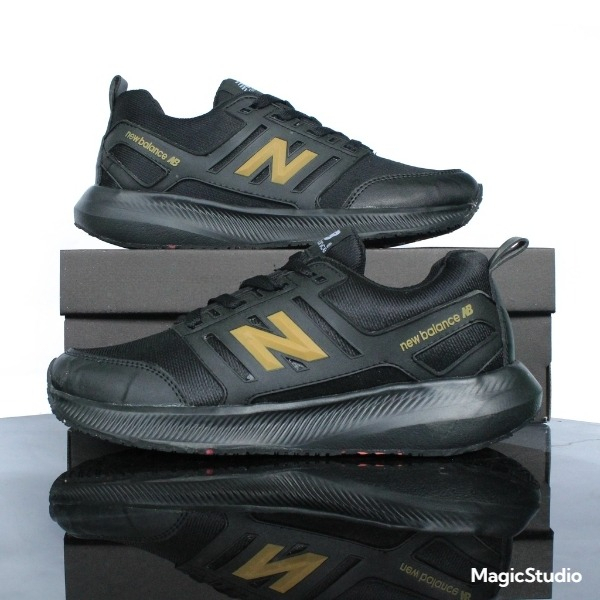 Jual SNEAKERS NEW BALANCE BLACK GOLD,ORIGINAL QUALITY PREMIUM TERWHORT IT SAAT INI SOL KARET