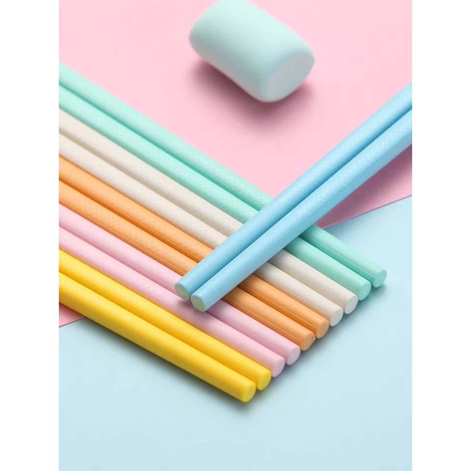 Jual Sumpit plastick set korea pastel/ Sumpit besi tahan karat anti ...
