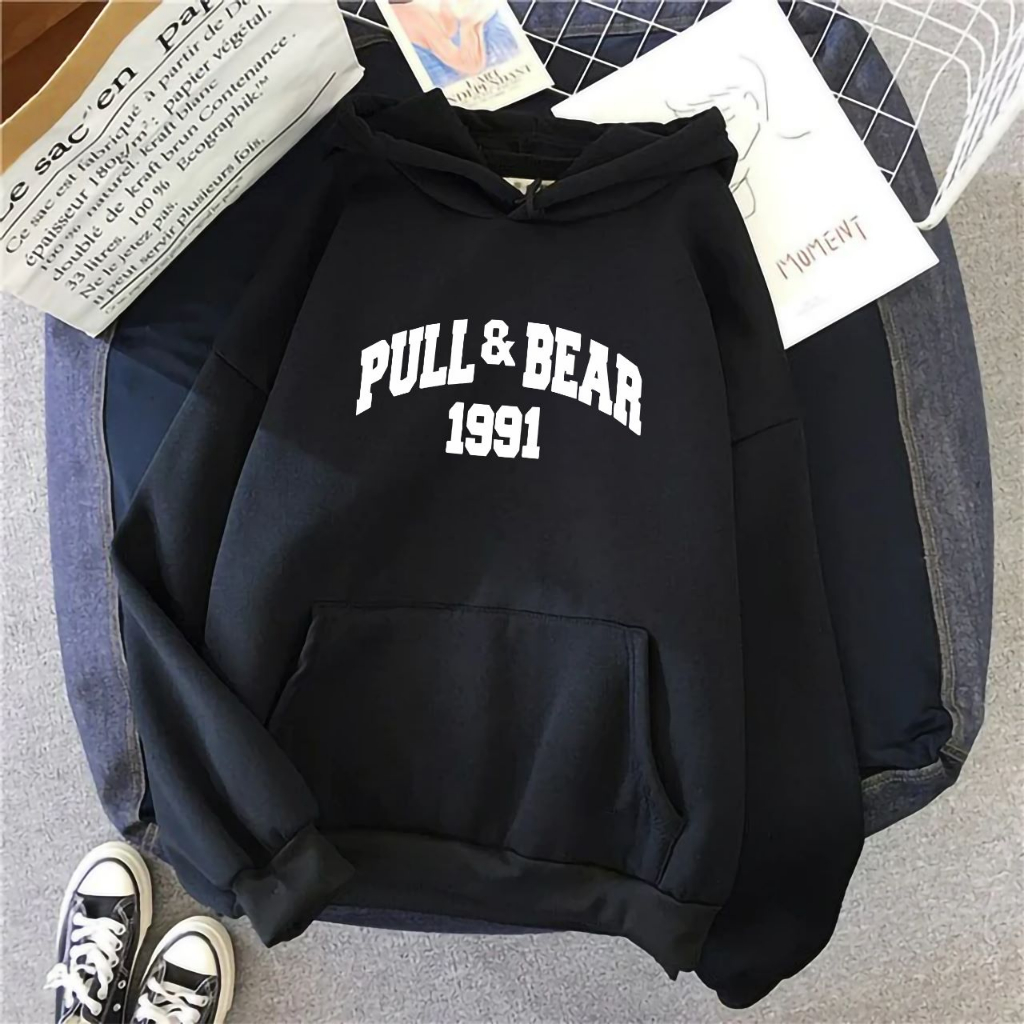 Jual Sweater Hoodie Branded Pull And Bear Unisex Pria Wanita Bahan Tebal Ukuran M XL Termurah Hoodie Pull And Bear Shopee Indonesia