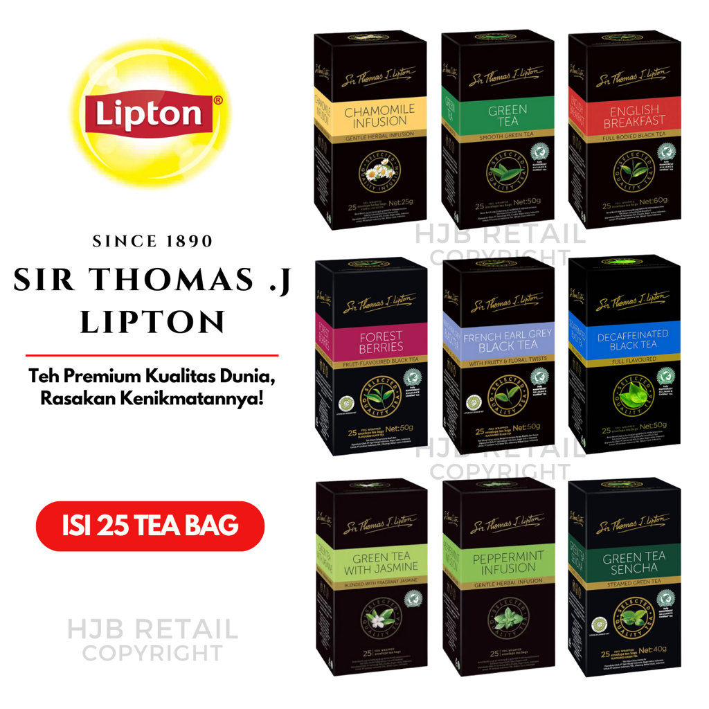 Jual Teh Lipton / Lipton Tea / Sir Thomas J Lipton - Isi 25 Tea Bag ...