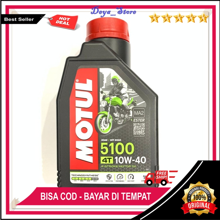 Jual Oli Motul 5100 Sae 10w40 Original Oli Motor Ninja 250 R25 R15 MX Fu Motul Exter M2 5100 4T 10W40 1 Liter Shopee Indonesia