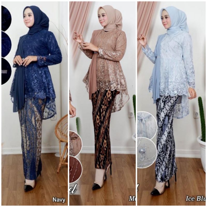 Jual Setelan Baju Kebaya Modern Untuk Kondangan Aurora Selendang Mix ...