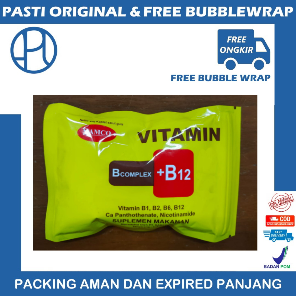 Jual SAMCO VITAMIN B COMPLEX + B12 ISI 100 B COMPLEK