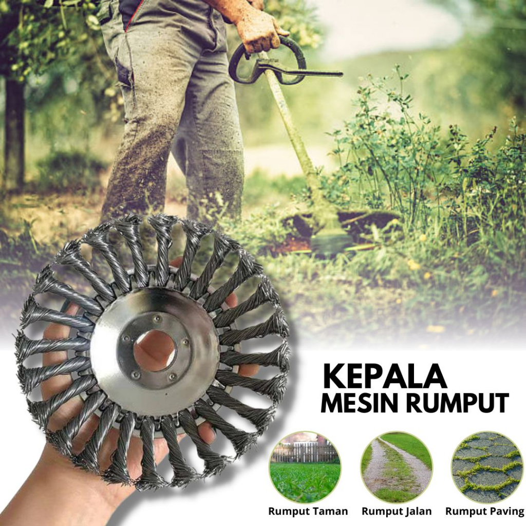 Jual Pembersih Rumput Sela Paving Block Teras Jalan Taman Kawat Baja ...