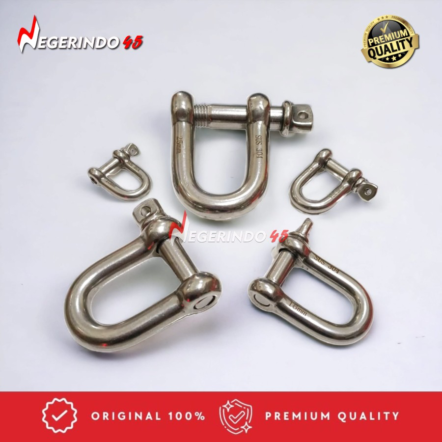Jual Segel D SS 304 10mm 12mm 16mm / Segel Stainless 304 / Shackle D ...
