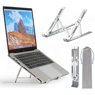Stand Laptop Meja Laptop Lipat Aluminium Anti Slip Holder Meja Laptop Portable Holder