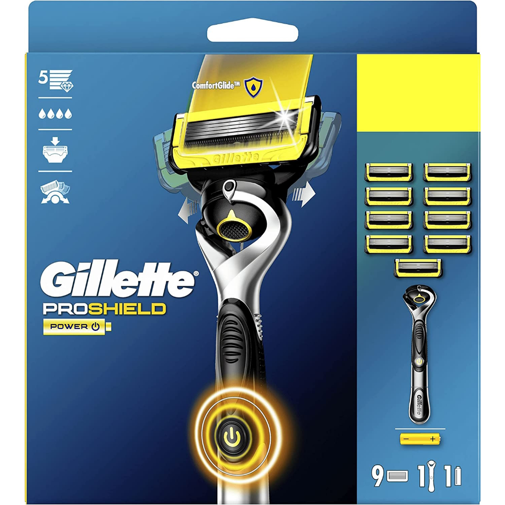 Jual Gillette Fusion5 ProShield Power Flexball Handle + 9 Blades Value ...