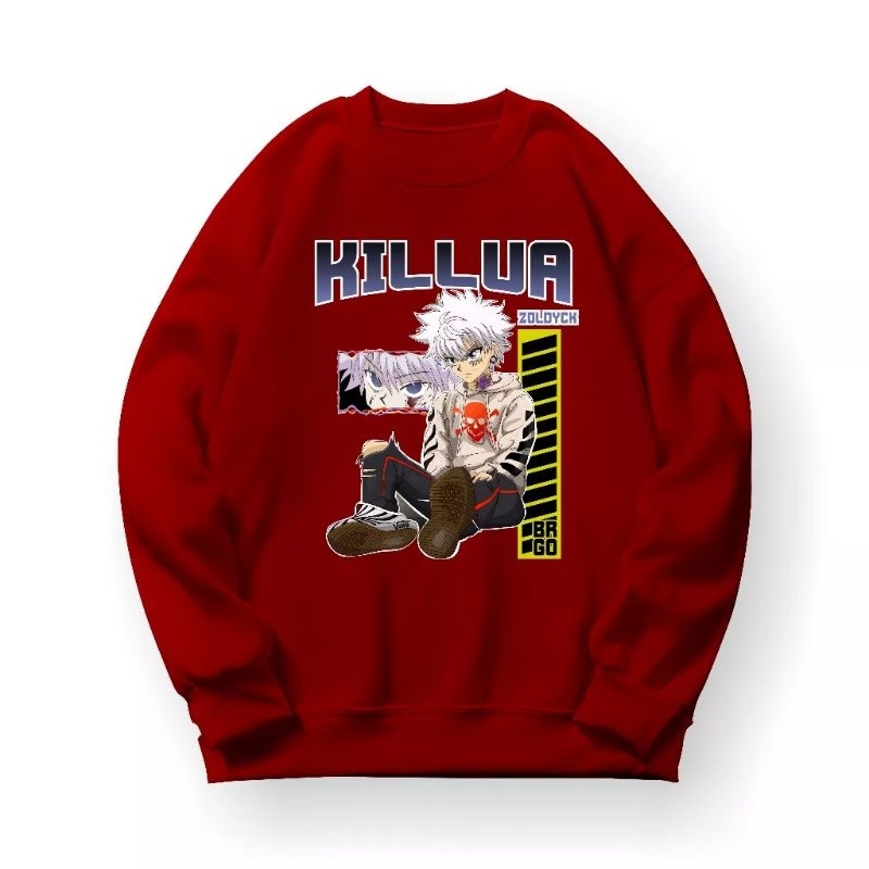 Jual Sweatshirt Basic Anime KILLUA ZOLDYCK - Sweater Crewneck Anime ...