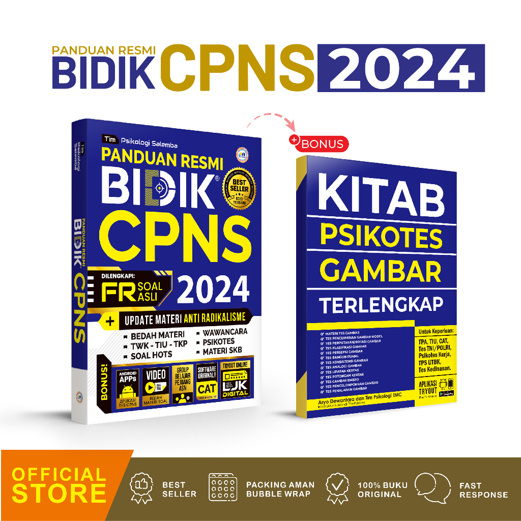 Jual Panduan Resmi Bidik Cpns 2024 Bonus Kitab Psikotes Gambar