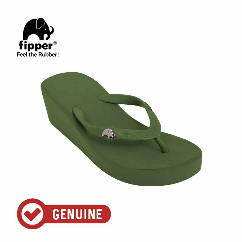 Jual Fipper Wedges S green Army 5cm Shopee Indonesia