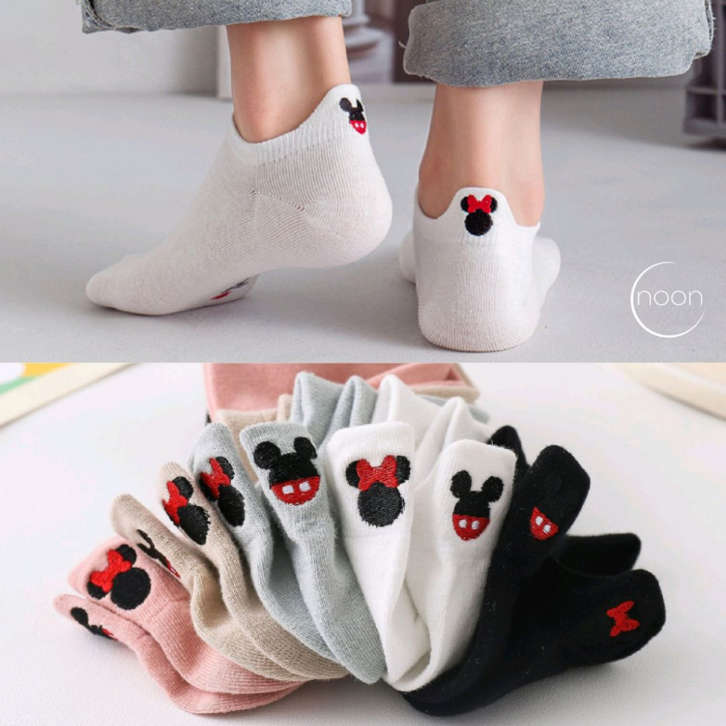 Jual Noon Disney Kaos Kaki Pendek Wanita Korea Sneakers Sekolah Olahraga Kerja Kantor Semata