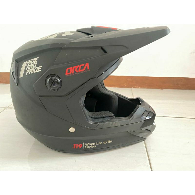 Jual helm cross trail RSV ORCA 119 KSR BLACK DOFF LIMITED EDITION ...