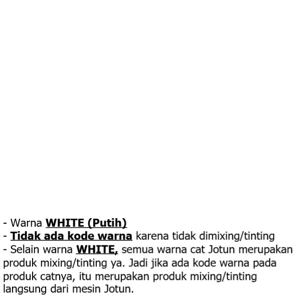 Jual CAT TEMBOK INTERIOR JOTUN MAJESTIC TRUE BEAUTY WARNA PUTIH/WHITE