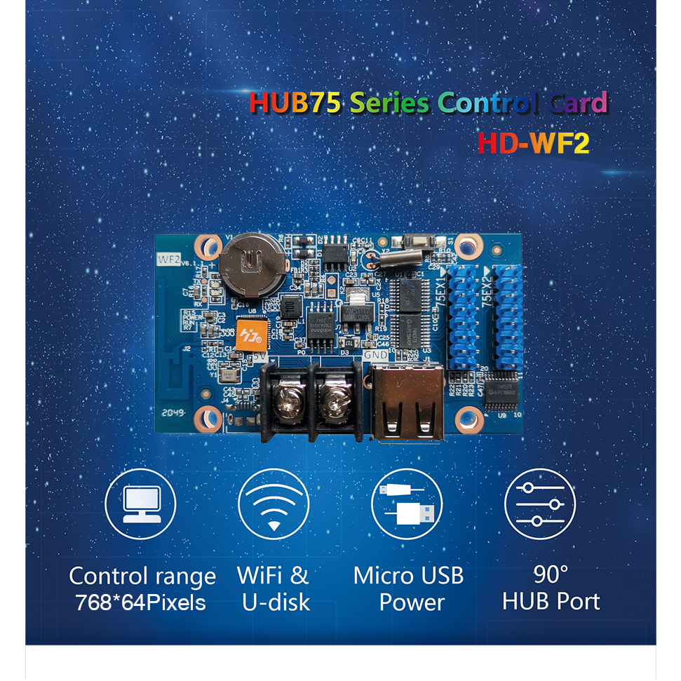 Jual Hd Wf2 Hd W60 75 Full Color Graphic Driver Modul Led Controller