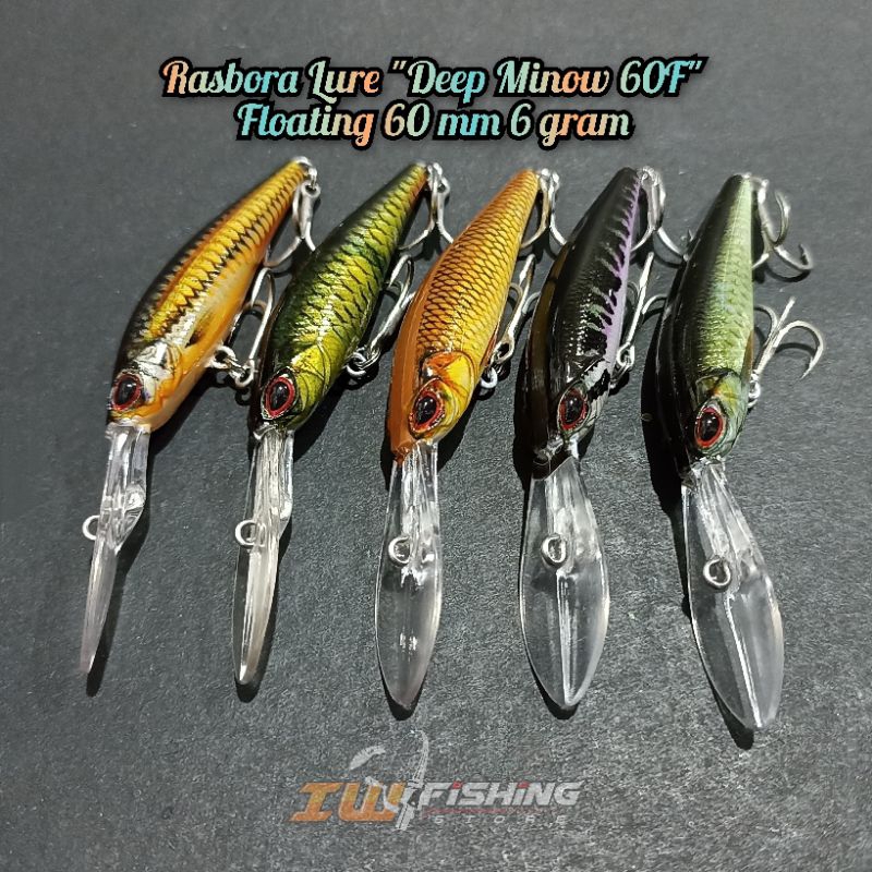 Jual lure deep minow 60f floating panjang bodi 6 cm panjang total 10 cm ...
