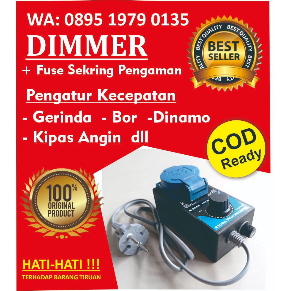 Jual Dimmer Pengatur Kecepatan gerinda Penurun Peredup Inverter Lampu bor pompa kipas angin