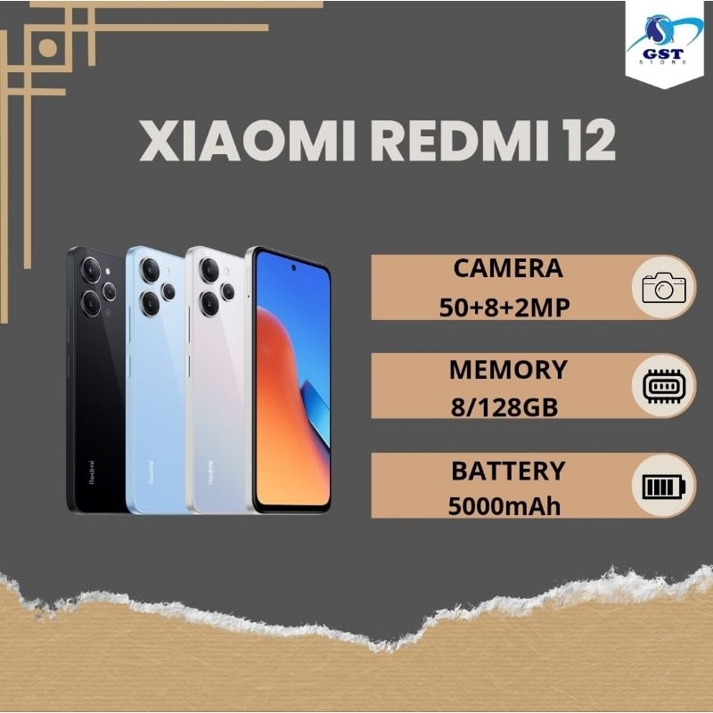 Jual HP XIAOMI REDMI 12 RAM 8 INTERNAL 128gb TERMURAH GARANSI RESMI ...