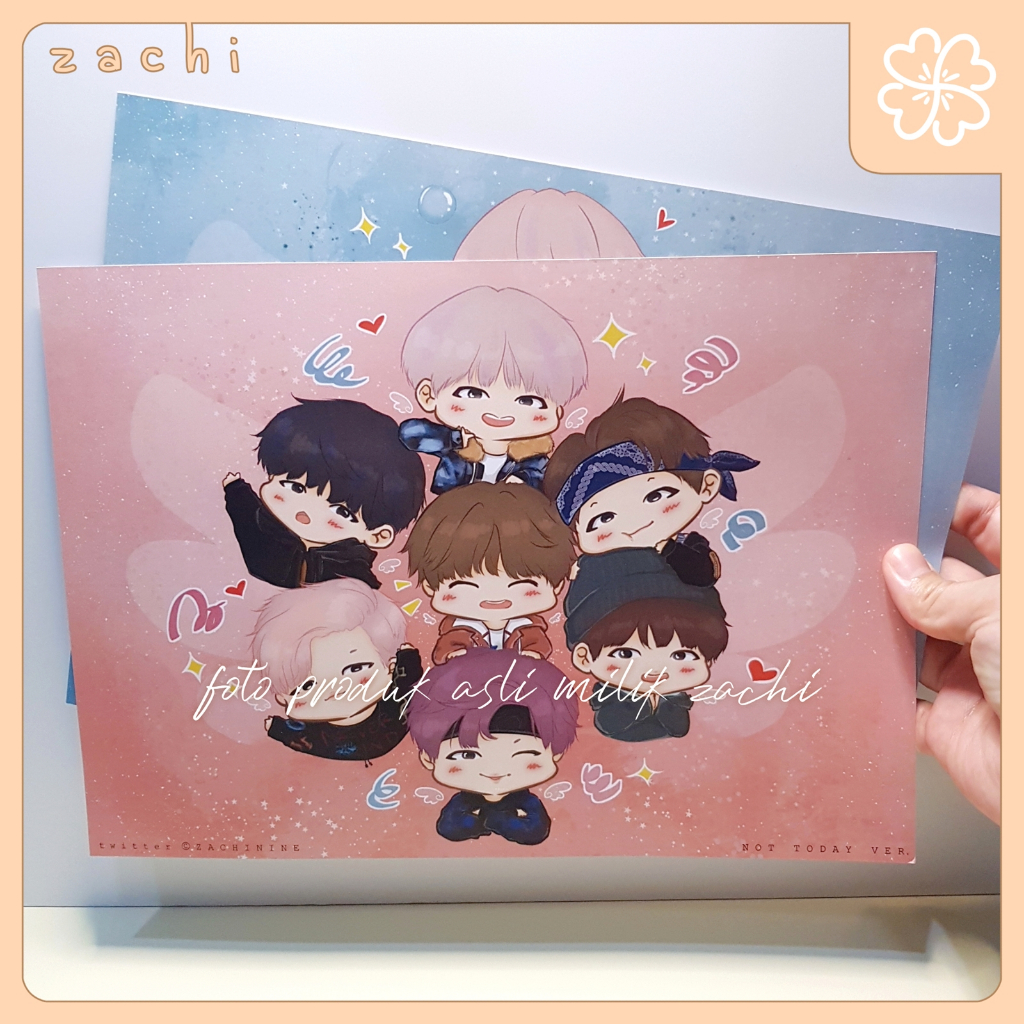 Jual BTS CHIBI FANART POSTER SET | SPRING DAY + NOT TODAY | Shopee ...
