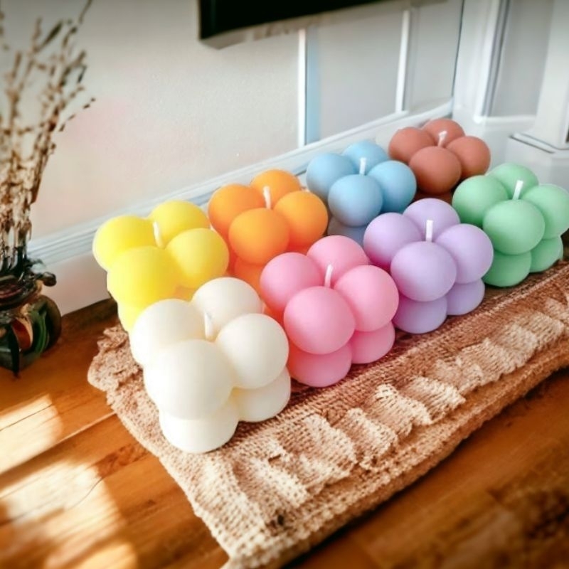 Jual bubble candle lilin Dekorasi Aesthetic Korea scented candle