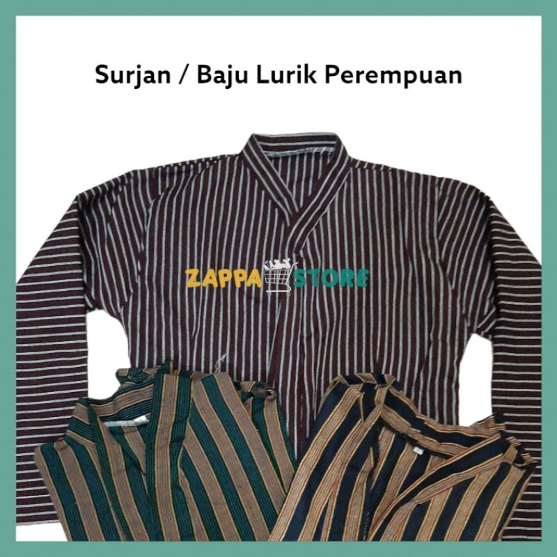 Jual Surjan (Baju Lurik) Perempuan/ Baju Tradisional - Model Kutu Baru ...