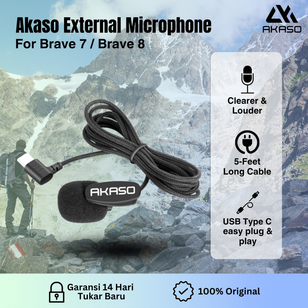 Jual Akaso External Microphone For Action Camera Type C Shopee