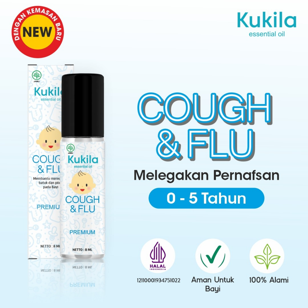 Jual KUKILA ESSENTIAL OIL BABY COUGH & FLU 8ml Meredakan Batuk Pilek