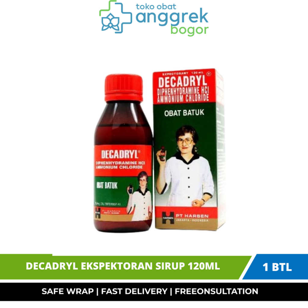 Jual DECADRYL EKSPEKTORAN SIRUP 120ML/OBAT BATUK BERDAHAK | Shopee