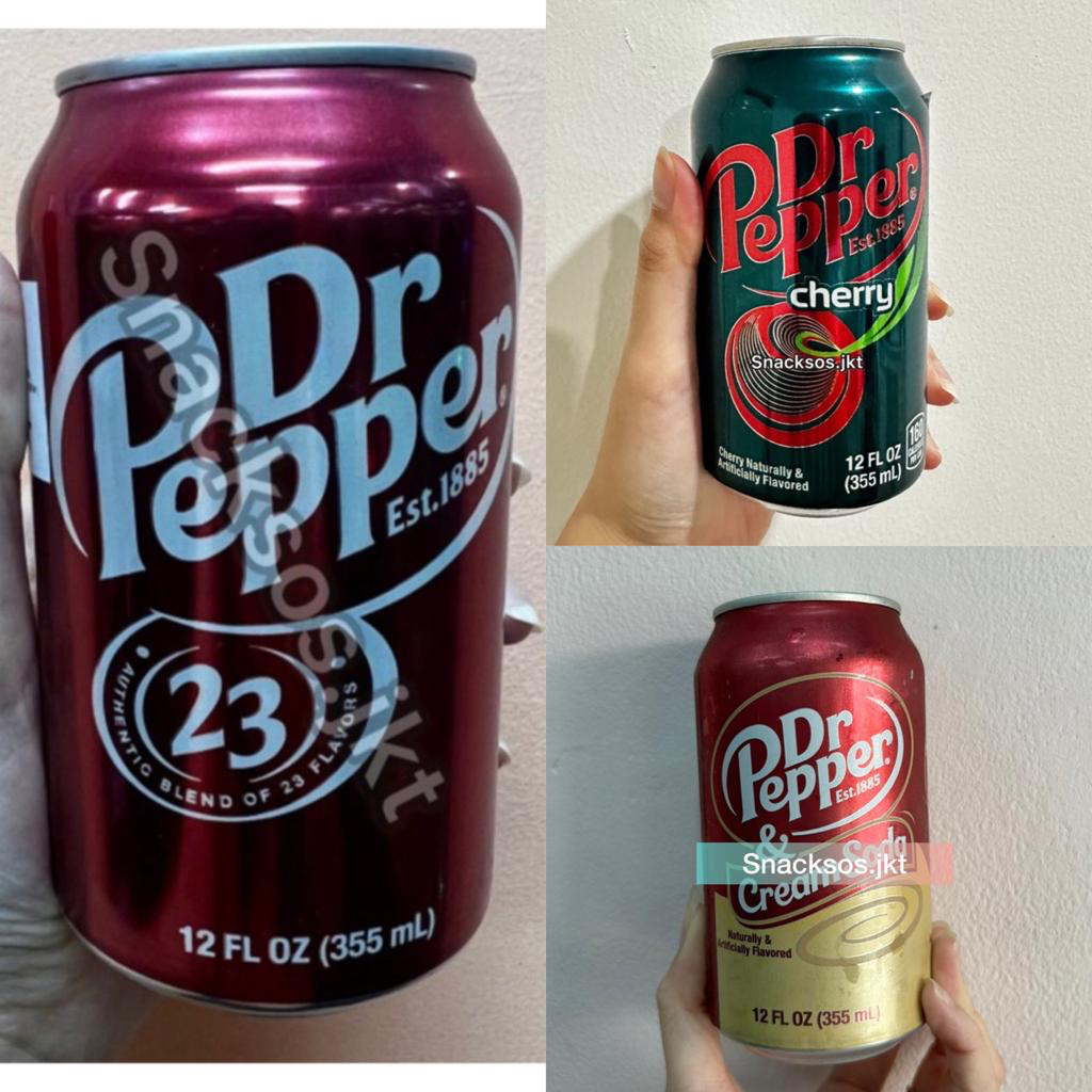 Jual DR PEPPER ORIGINAL / CHERRY / CREAM SODA AUTHENTIC BLEND OF 23 ...